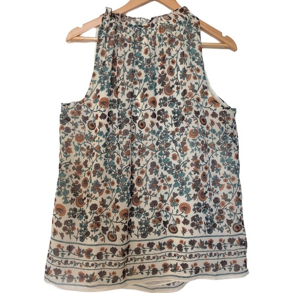 Max Studio Sleeveless Peasant Tank Top Size Large - Picture 2 of 9